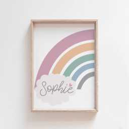 Set Of 3 Playroom Prints, Cousins Make The Best Friends Girls Bedroom, Family Decor, Personalised Rainbow Print, Colourful - thumbnail 2