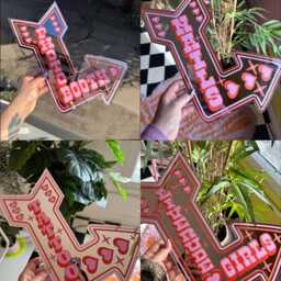 Custom Vegas Arrow Mirror Sign - thumbnail 3