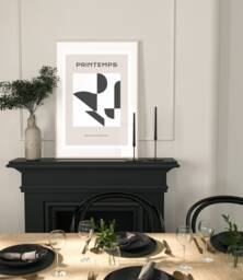 Abstract Print, Contemporary Art , Wall Home Decor Bedroom Minimal Neutral Beige, A5, A4, A3, A3+, A2 - thumbnail 1