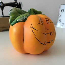 Ceramic Pumpkin Bank, Coin Piggy Banks, Painted Art Money Storage, Halloween Pumpkin, Decoration - thumbnail 3