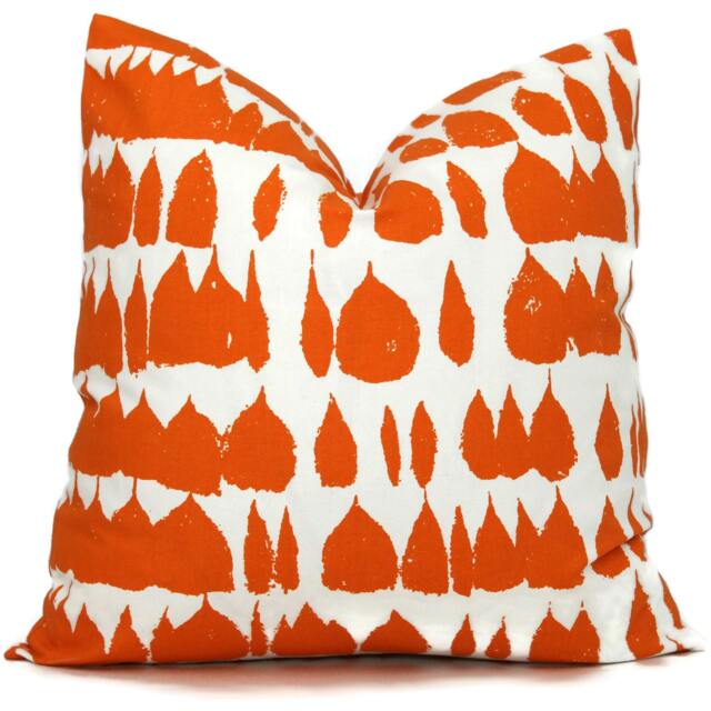 Schumacher Orange Queen Of Spain Pillow Cover Retro Abstract Design - image 1