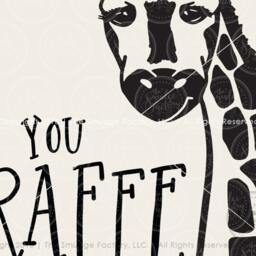 Giraffe Nursery Art Print, You Me Crazy - Digital Download - thumbnail 3