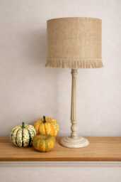 Hessian Lampshade Or Ceiling With Jute Fringing