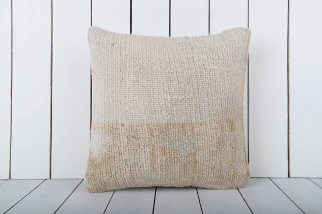 Vintage Turkish Kilim Pillow Bohemian Cushion Cover - 16x16 - image 1
