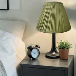 Olive Green Pleated Lampshade Handmade Fabric Pendant, Table & Floor Lamp - thumbnail 2