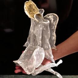 Tree Topper For Christmas Tree Metal Art Figurine Abstract Angel Watching Over You Sculpture Ooak - thumbnail 2