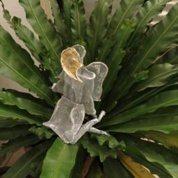 Tree Topper For Christmas Tree Metal Art Figurine Abstract Angel Watching Over You Sculpture Ooak - thumbnail 4