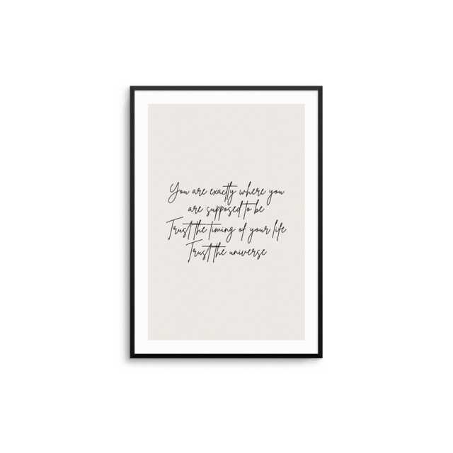 Trust The Universe Print - Beige Minimalist Typography - image 1