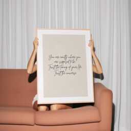 Trust The Universe Print - Beige Minimalist Typography - thumbnail 2