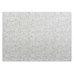 Geometric Retro Pattern Office Chair Floor Protector, Gray Desk Mat, Vinyl Gaming Mat - thumbnail 2