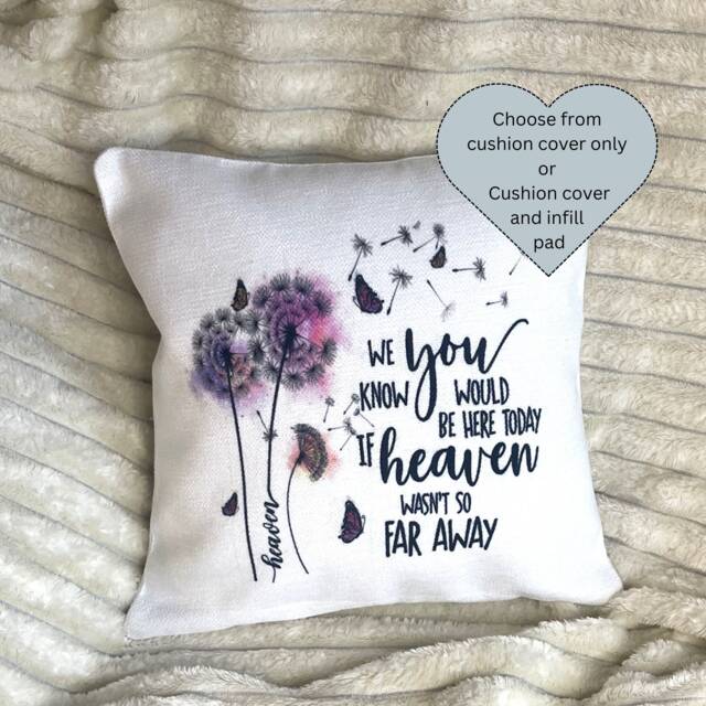 Memorial Dandelion Poem Cushion Bereavement Gift, Wedding Decor - 30x30cm - image 1