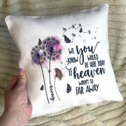 Memorial Dandelion Poem Cushion Bereavement Gift, Wedding Decor - 30x30cm - thumbnail 2