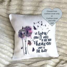 Memorial Dandelion Poem Cushion Bereavement Gift, Wedding Decor - 30x30cm - thumbnail 1