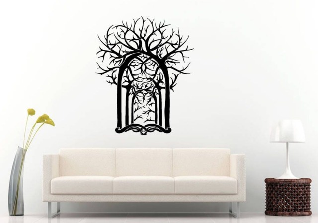 Tree Forest Arch Pathway Castle Ornament Wall Sticker Decal Vinyl Mural Decor Art L2336 - image 1
