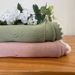 Personalised Baby Blanket With Hand-stitched Name - thumbnail 2