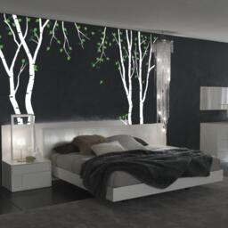 Large Wall Birch Tree Decal Forest Kids Vinyl Sticker Removable With Leaves Branches 1119 - 7 Foot Tall - thumbnail 2