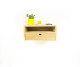 Oak Floating Nightstand