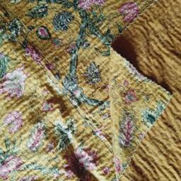 New Indian Handmade Floral Kantha Quilt Gudri, Bedspread, Bedcover Coverlet Blanket Size Queen - thumbnail 3