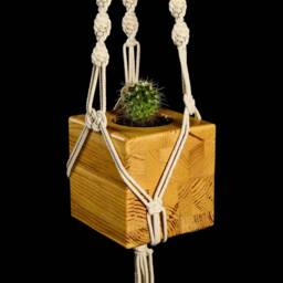 Bohemian Home Decor/Hanging Planter Macrame Plant Hanger Suspension Macram?? Rope Holder Indoor Cotton Boho Style - thumbnail 2