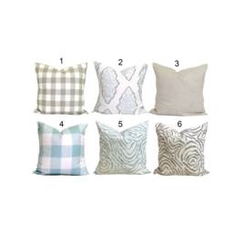 Aqua Blue Pillow Cover, Spa Covers For 20x20 Pillow, 16x16 Pillows, 18x18 All Sizes Incl Euro Shams, Lumbars - thumbnail 1