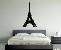 Eiffel Tower Wall Decal - Paris Skyline Art Fashion Romance Decoration Sticker Home Bedroom Decoration-Vg050 - thumbnail 1