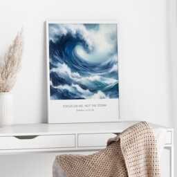 Christian Wall Art - Focus On Me, Not The Storm Print Unframed - thumbnail 3