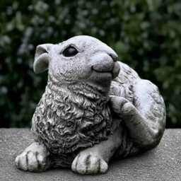 Garden Bunny Statue Concrete Rabbit Figurine Cement Animal Decoration Handmade Ornament Front Door Sculpture Lawn Decor Gift - thumbnail 1