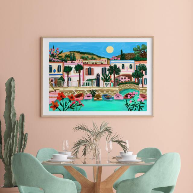 Gran Canaria Print, Canary Island Poster, Illustrated Travel A4/A3 A2 A1 - image 1