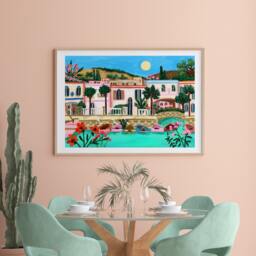 Gran Canaria Print, Canary Island Poster, Illustrated Travel A4/A3 A2 A1 - thumbnail 1