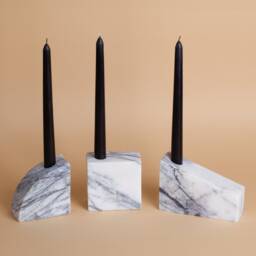 Marble Candlestick Holder Set Lorca - thumbnail 3