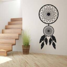 Dream Catcher Vinyl Wall Art, Decal, Sticker, Transfer, Mural, Removable, Decoration, Interior, Exterior, Peel & Stick, - 0874 - thumbnail 1