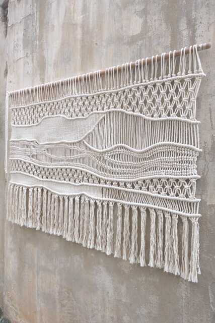 Macrame Headboard, Woven Wall Hanging, Over Bed Decor, Bohemian Home Decoration - image 1