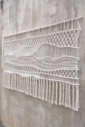 Macrame Headboard, Woven Wall Hanging, Over Bed Decor, Bohemian Home Decoration - thumbnail 1