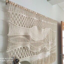 Macrame Headboard, Woven Wall Hanging, Over Bed Decor, Bohemian Home Decoration - thumbnail 2