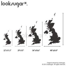 England Map Wall Decal - United Kingdom UK Stickers Britain -UK D??cor For Home, Office, Bars, & Pubs Lswd-0155Tr - thumbnail 2