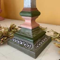 Hand-Painted Bloomsbury Style Table Lamp Base, Omega Lighting - thumbnail 3