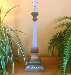 Hand-Painted Bloomsbury Style Table Lamp Base, Omega Lighting - thumbnail 1