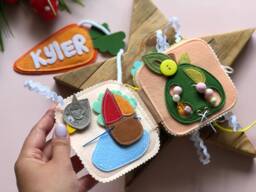 Personalised Felt Quiet Book From 6 Month To 2 Years, Educational Book, Felt Busy Book, Baby Activity Book. Activity Toys - thumbnail 1