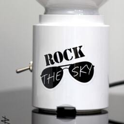 Rock The Sky Aviation Modern Art Exit Glass Globe Nyc Accent Lamp - Perfect Wedding Gift - thumbnail 2