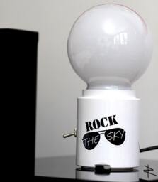 Rock The Sky Aviation Modern Art Exit Glass Globe Nyc Accent Lamp - Perfect Wedding Gift