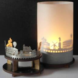 Krefeld Skyline Shadow Play Candle - Souvenir Gift Box