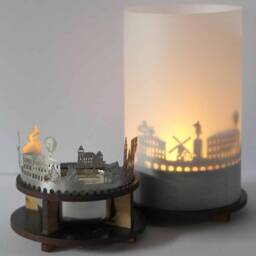 Krefeld Skyline Shadow Play Candle - Souvenir Gift Box - thumbnail 2