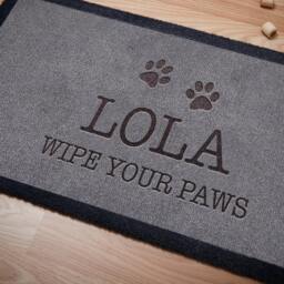 Wipe Your Paws Doormat - Personalised Doormat Boutiquegifts - thumbnail 2