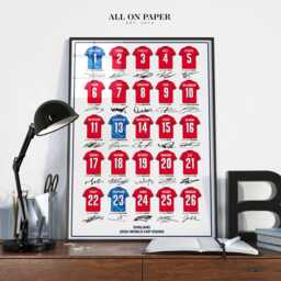 England 2026 World Cup Drawn Shirt Art Print Minimalist Collection Poster #e3 - thumbnail 1