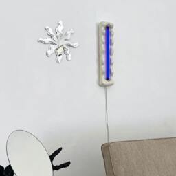 Wiggly Star Layered Mirror- Silver Star Wavy Mirror - 3 Layer Abstract Acrylic Color Funky Amorphic Retro - thumbnail 2