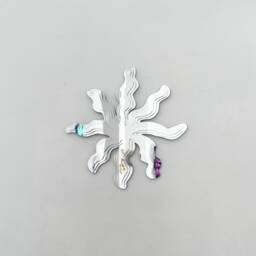 Wiggly Star Layered Mirror- Silver Star Wavy Mirror - 3 Layer Abstract Acrylic Color Funky Amorphic Retro - thumbnail 3
