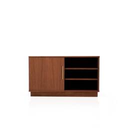 Mid-Century Sideboard, Dresser, Commode, Credenza Made Of Oak Vaneer - Teak Colour Livlo T-S17