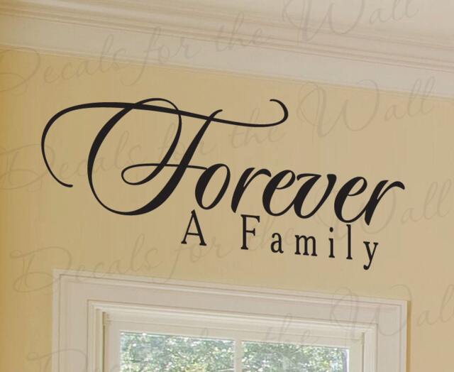Forever A Family Love Home Lds Mormon Adhesive Vinyl Sticker Art Large Wall Decal Quote Design Lettering Decor Saying Decoration F54 - image 1