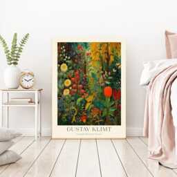 Gustav Klimt Print, Farm Garden Poster, Flowers, Floral Wall Decor, Gift Idea, Art Decor - thumbnail 3