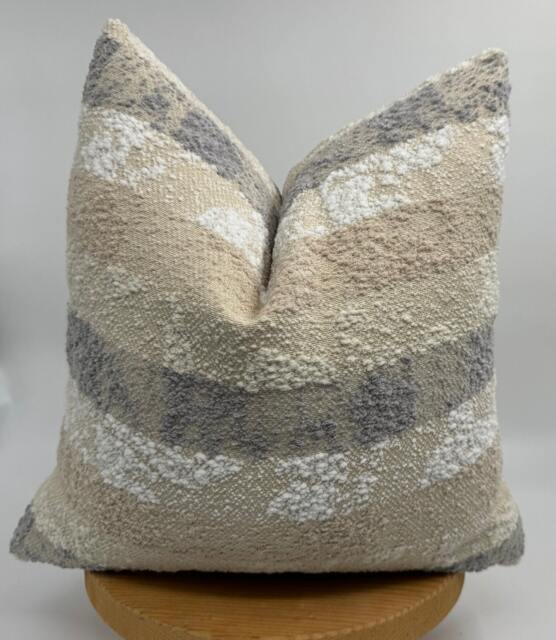 Beige & Cream Color Boucle Pillow Cover, Textured Super Soft, Boucle Euro Sham, Boho Home Decor, Boucl?? Cushion - image 1